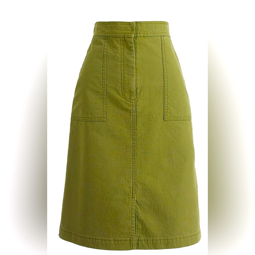 J. Crew Factory Cotton A-line skirt with pockets
